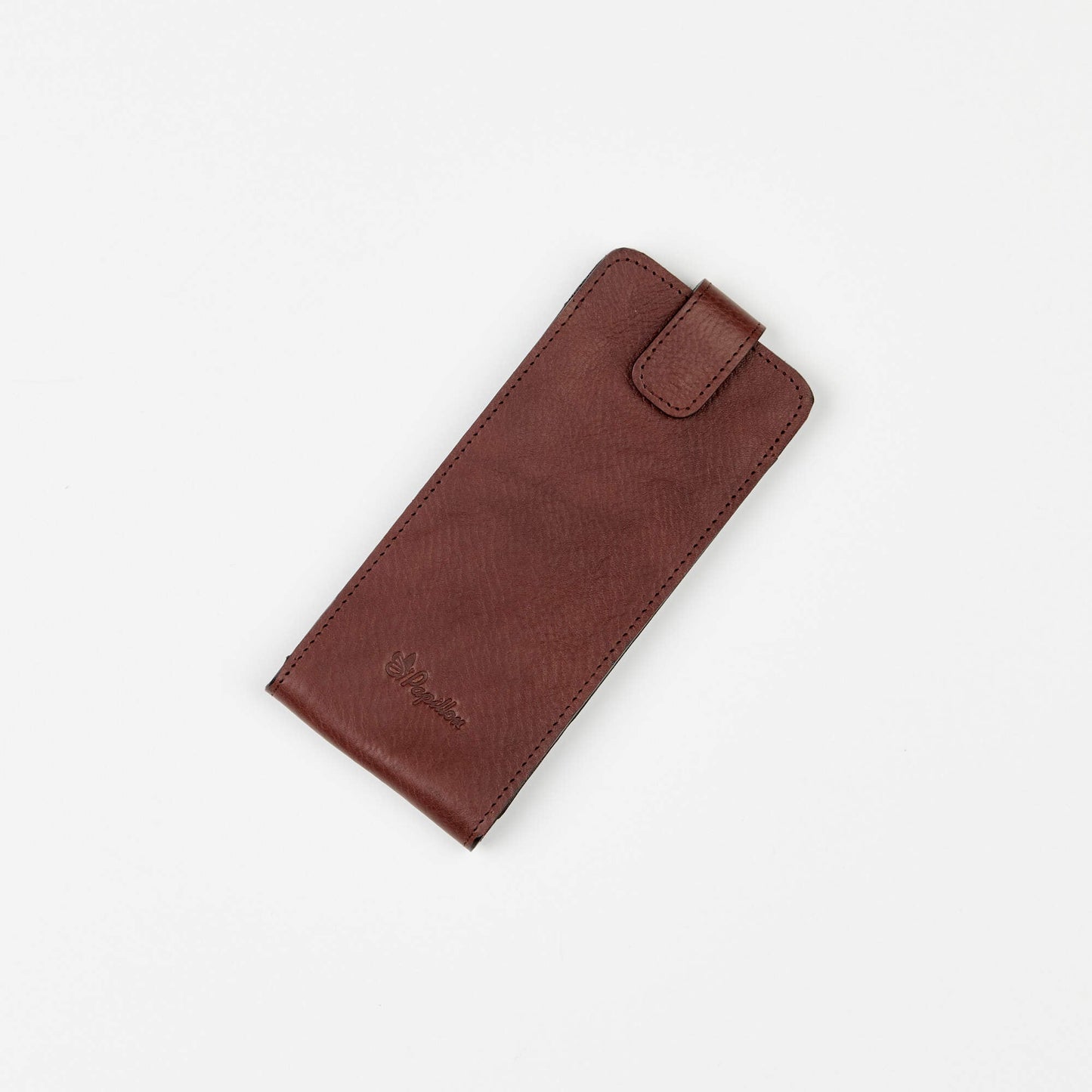 Handmade Leather Glasses Case - Snap Fastener, Authentic Estonian Design - Arctic Elegance