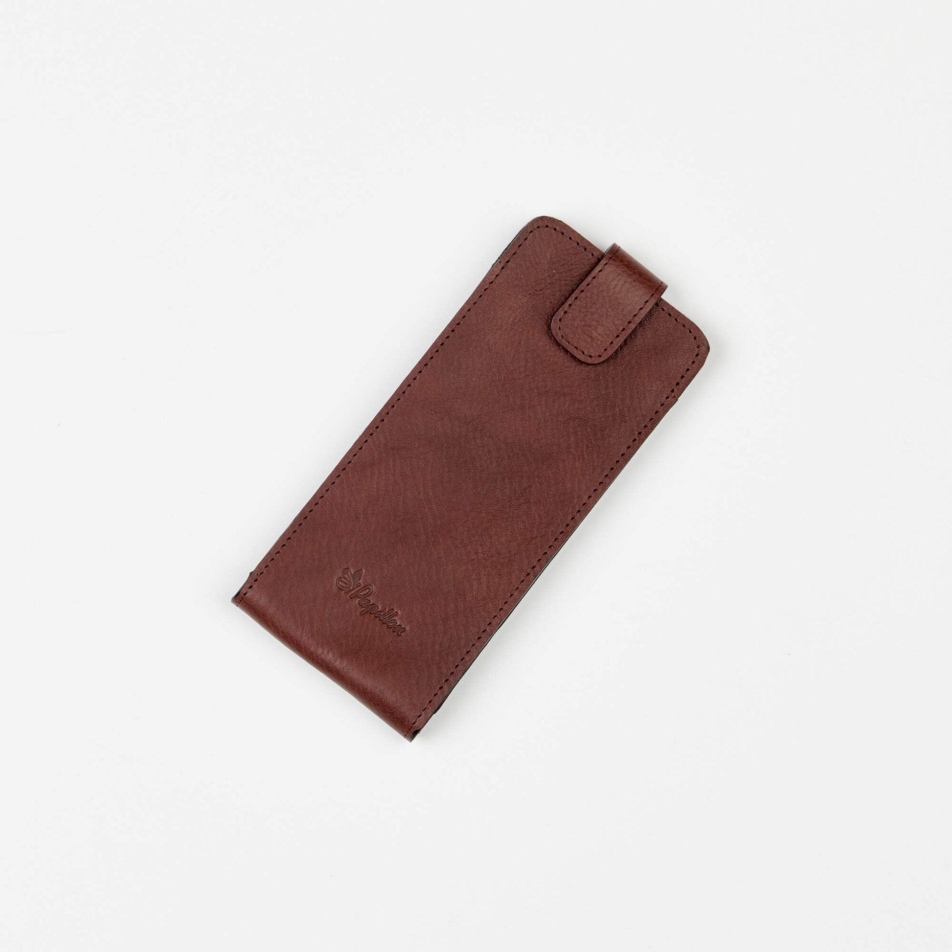Handmade Leather Glasses Case - Snap Fastener, Authentic Estonian Design - Arctic Elegance