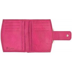Handmade Leather Women's Wallet with Mirror - 8 Card Slots by Papillon - Arctic Elegance