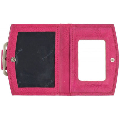 Handmade Leather Women's Wallet with Mirror - 8 Card Slots by Papillon - Arctic Elegance