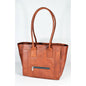 Cognac Leather Handbag No. 35-29 - Estonian Craftsmanship & Zipper Pocket - Arctic Elegance