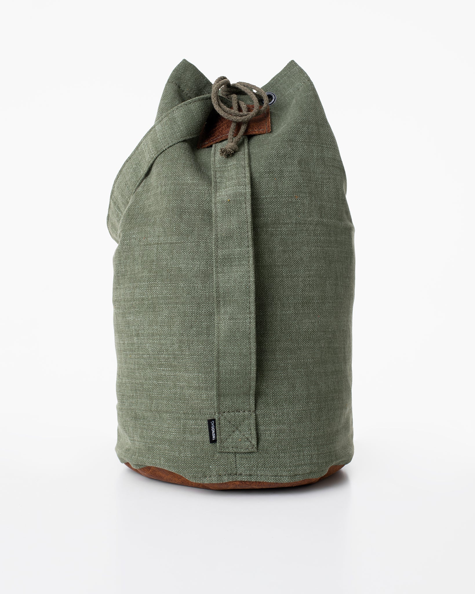 Märss Handmade Upcycled Bag - Light Green Faux Leather Details - Arctic Elegance