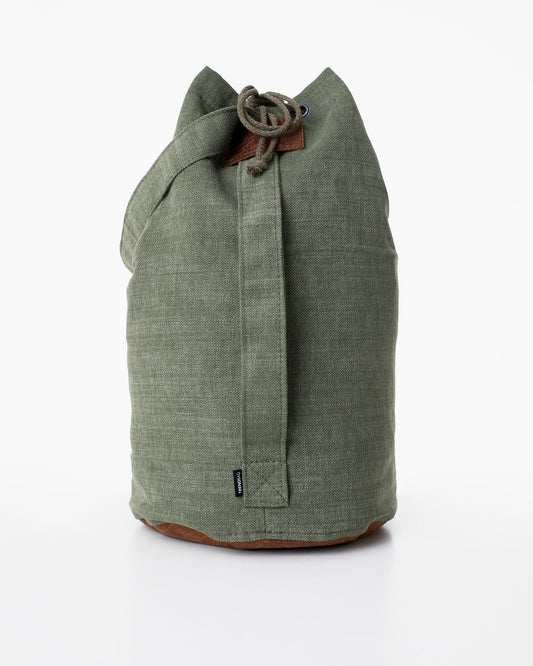 Märss Handmade Upcycled Bag - Light Green Faux Leather Details - Arctic Elegance