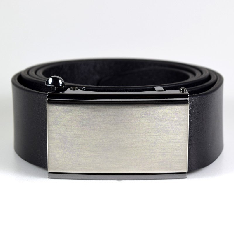 Men's Full - Grain Leather Belt - Adjustable Ratchet Buckle, 35mm Width - Arctic Elegance