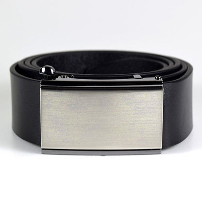 Men's Full - Grain Leather Belt - Adjustable Ratchet Buckle, 35mm Width - Arctic Elegance